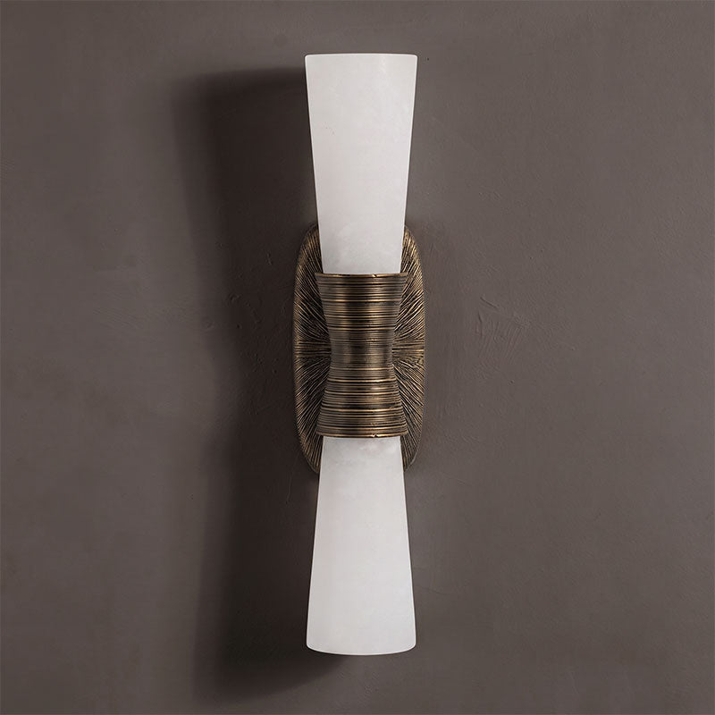 Twist Tapered Alabaster Wall Sconce
