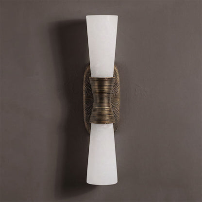Twist Tapered Alabaster Wall Sconce