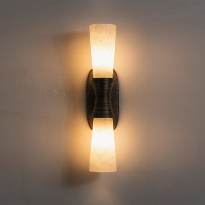 Twist Tapered Alabaster Wall Sconce