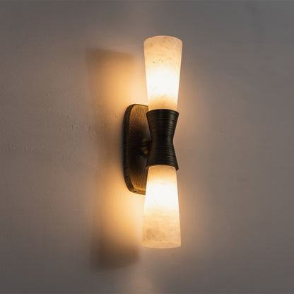 Twist Tapered Alabaster Wall Sconce