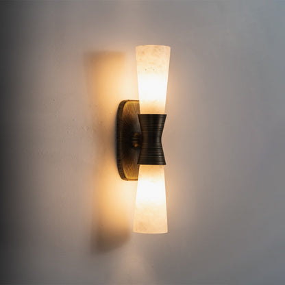 Twist Tapered Alabaster Wall Sconce