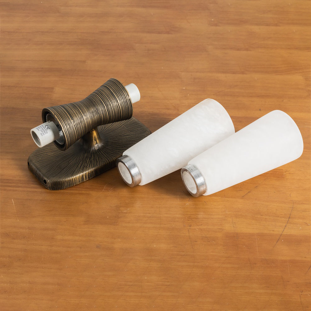 Twist Tapered Alabaster Wall Sconce