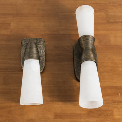Twist Tapered Alabaster Wall Sconce