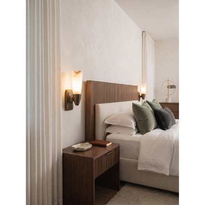Twist Tapered Alabaster Wall Sconce