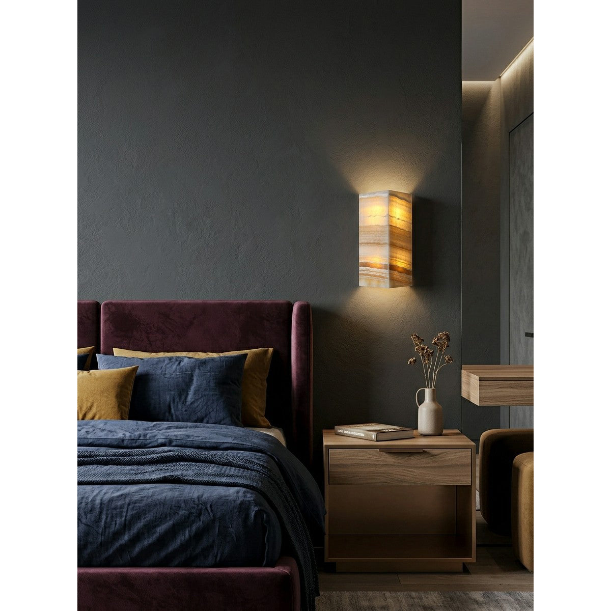 Velorin Onyx Wall Sconce