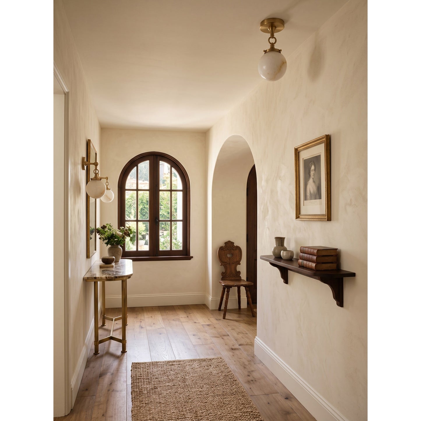 Umbel Alabaster Semi-Flush Mount