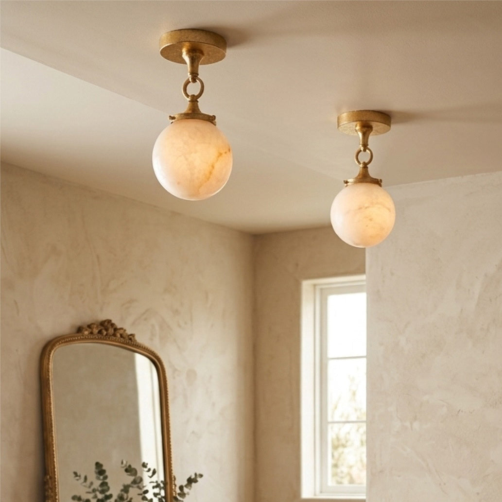 Umbel Alabaster Semi-Flush Mount