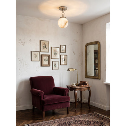 Umbel Alabaster Semi-Flush Mount