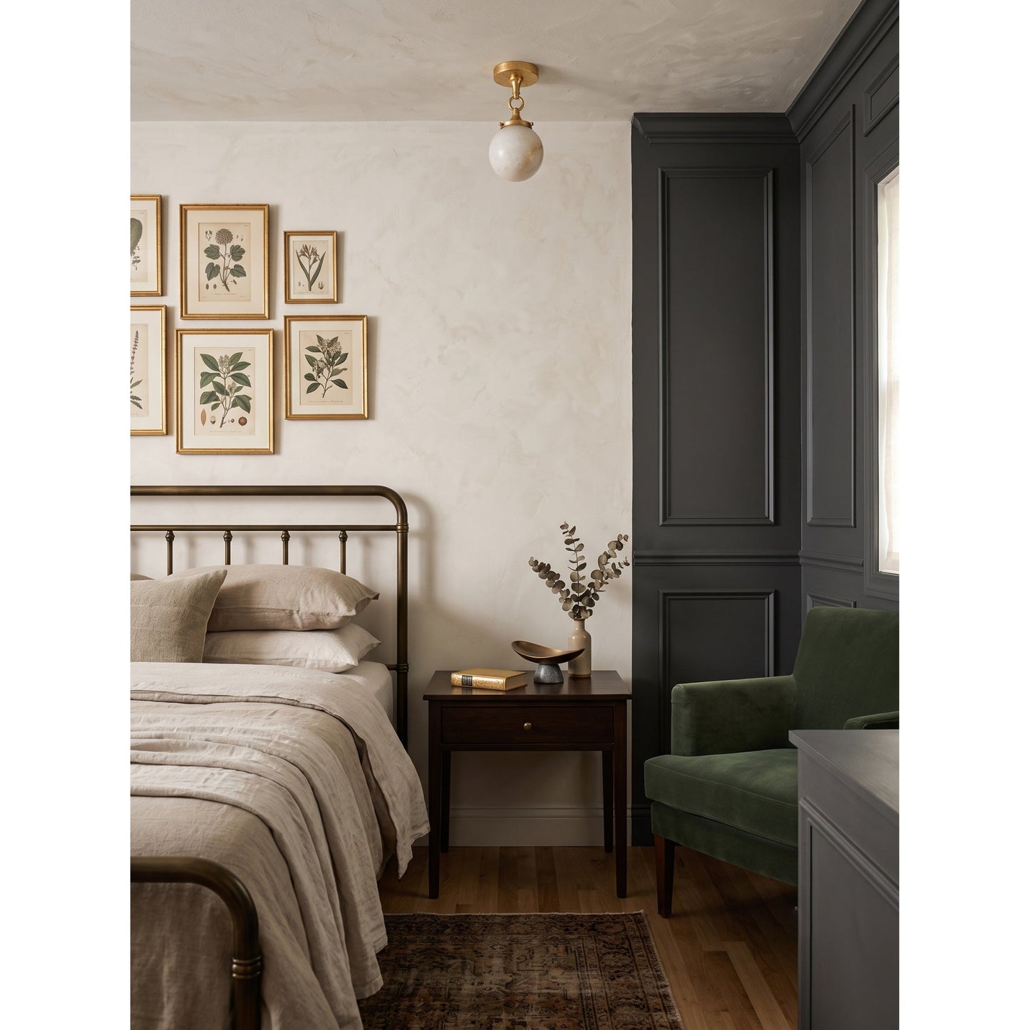 Umbel Alabaster Semi-Flush Mount