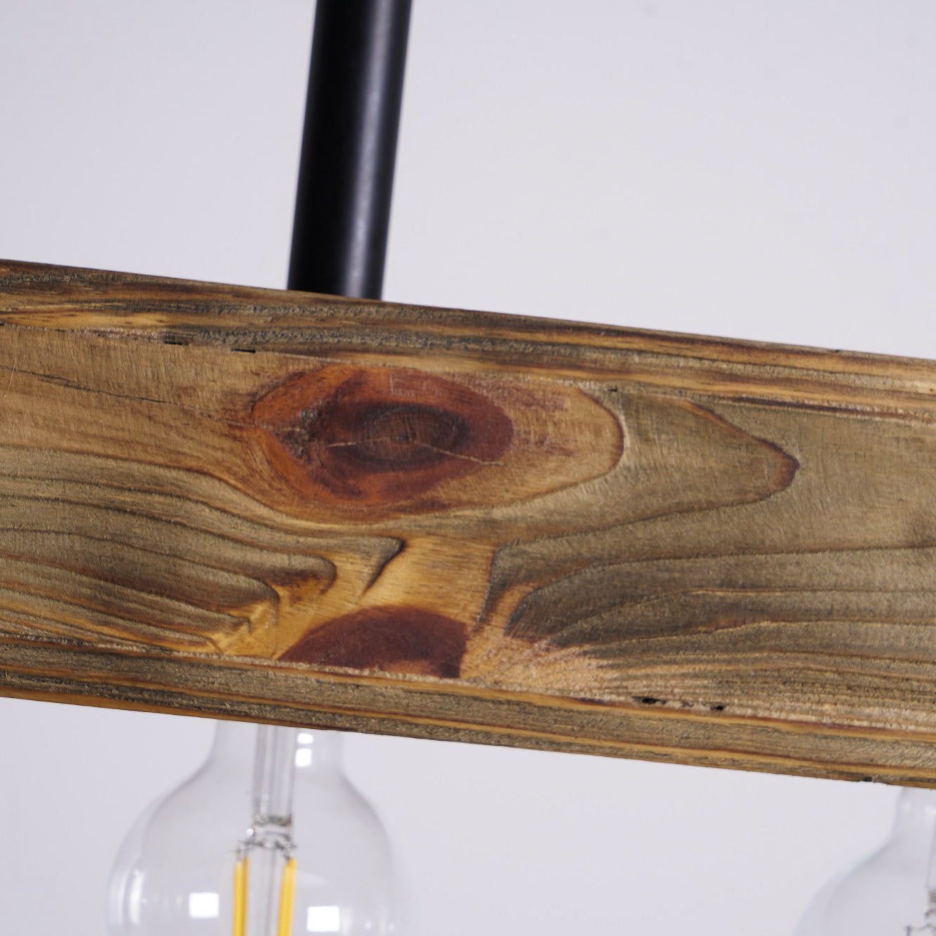 Wood-beam Island Chandelier