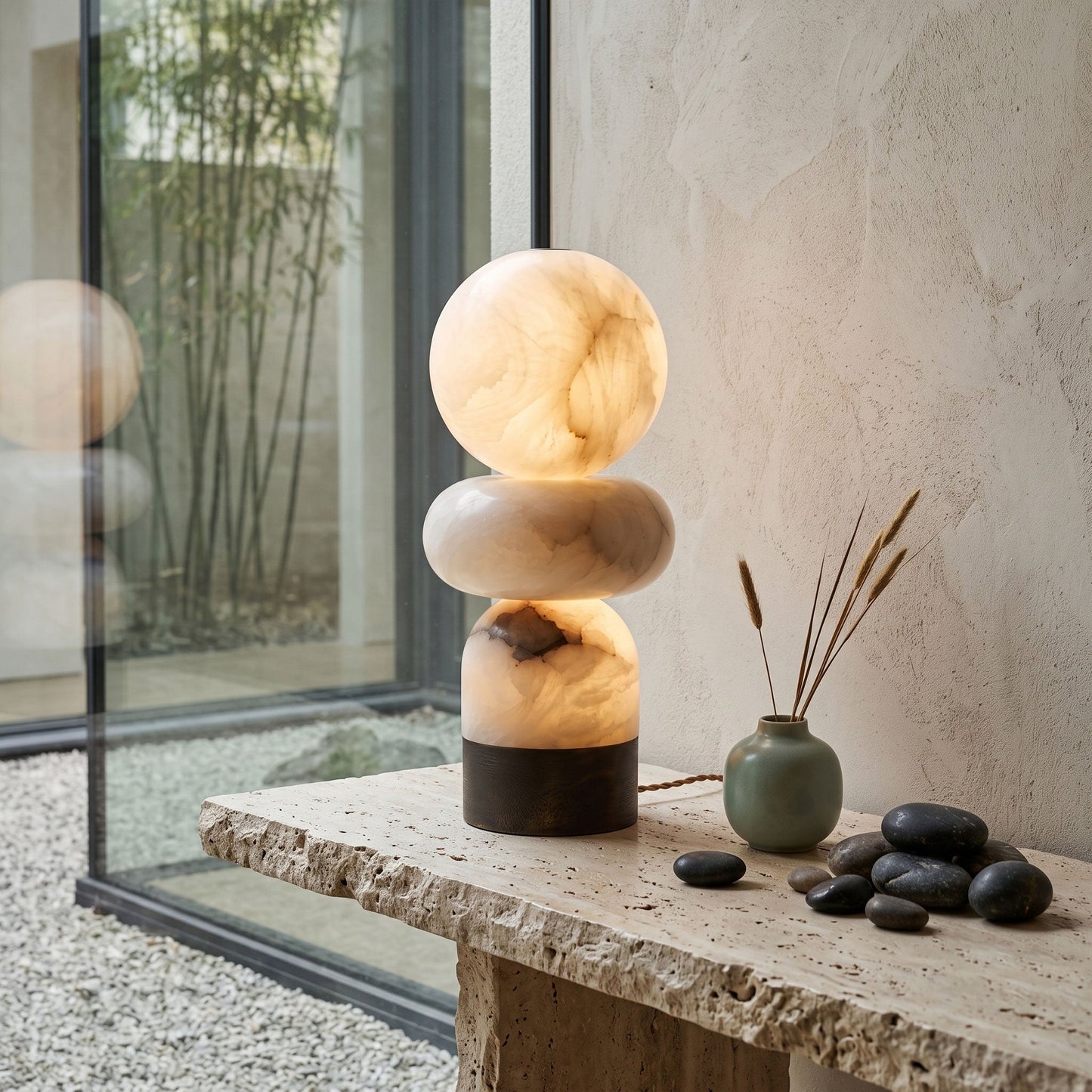Zinnia Stacked Orb Table Lamp