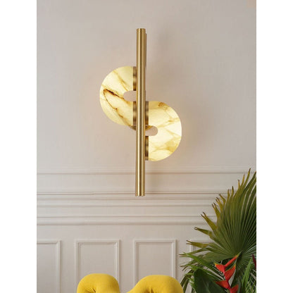 Sigtuna Dual Disc Alabaster Wall Sconce