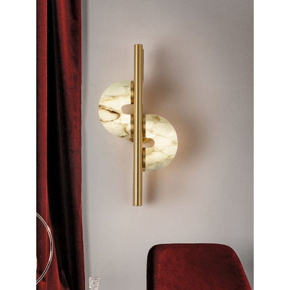 Sigtuna Dual Disc Alabaster Wall Sconce