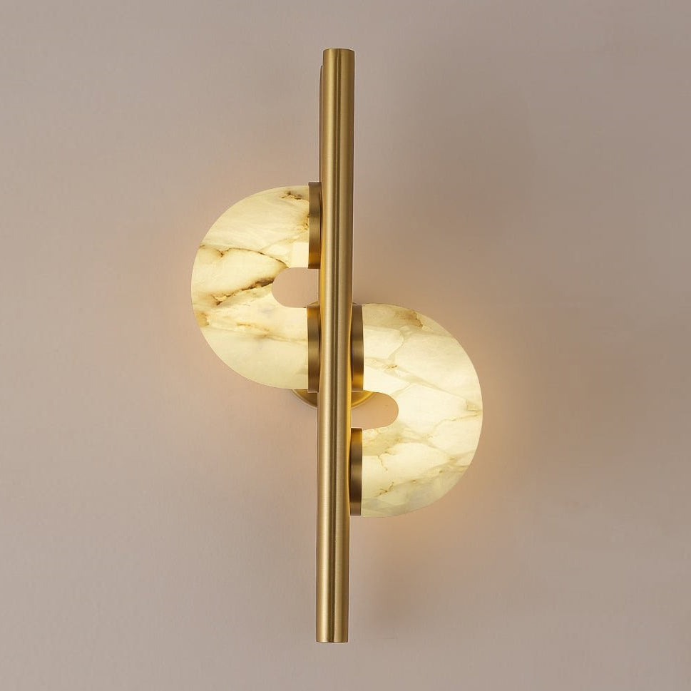 Sigtuna Dual Disc Alabaster Wall Sconce