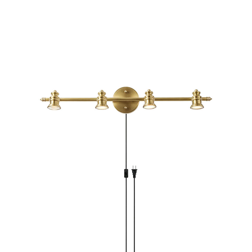 Doria Brass Plug-in Wall Sconce