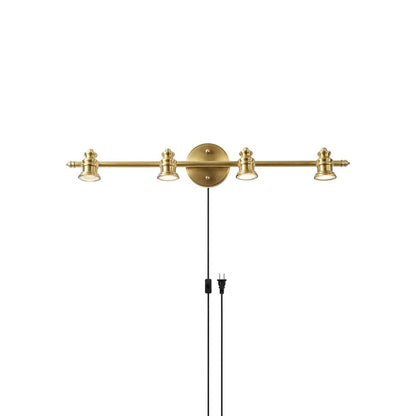 Doria Brass Plug-in Wall Sconce
