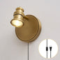 Doria Brass Plug-in Wall Sconce