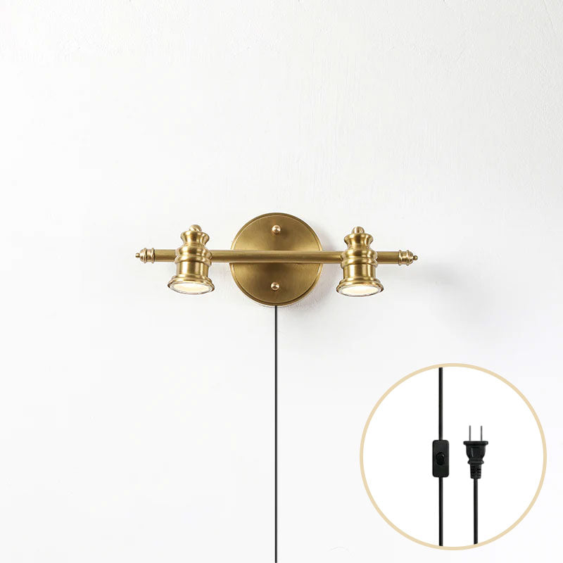 Doria Brass Plug-in Wall Sconce