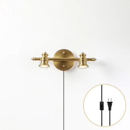 Doria Brass Plug-in Wall Sconce