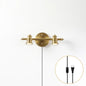 Doria Brass Plug-in Wall Sconce