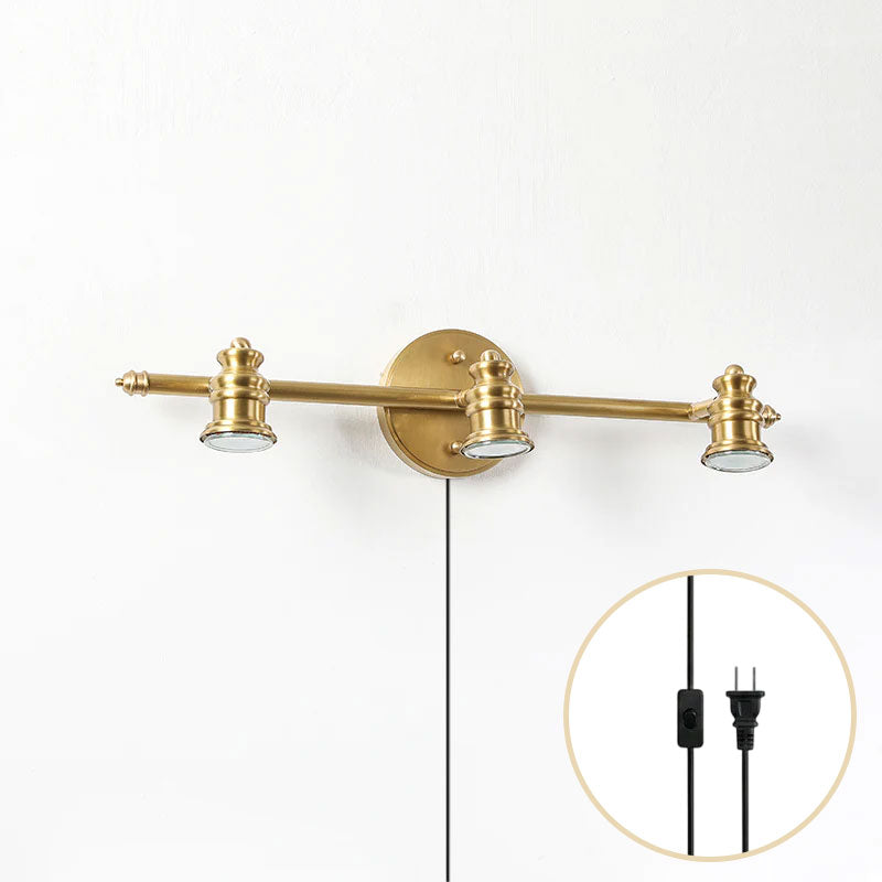 Doria Brass Plug-in Wall Sconce