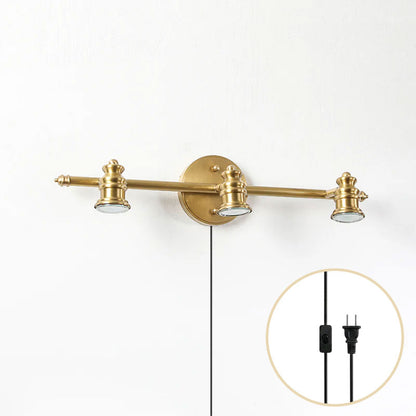 Doria Brass Plug-in Wall Sconce