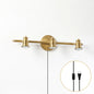 Doria Brass Plug-in Wall Sconce