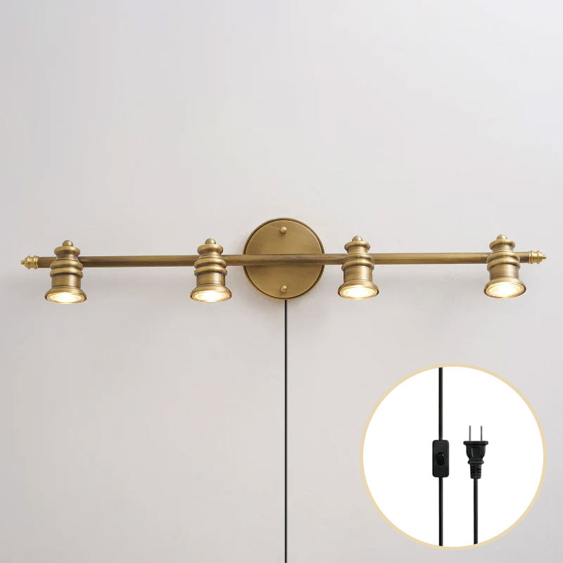 Doria Brass Plug-in Wall Sconce