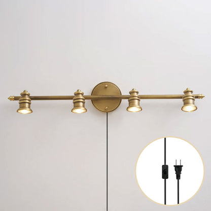 Doria Brass Plug-in Wall Sconce