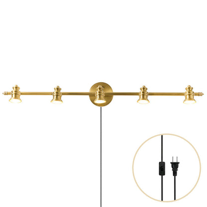 Doria Brass Plug-in Wall Sconce