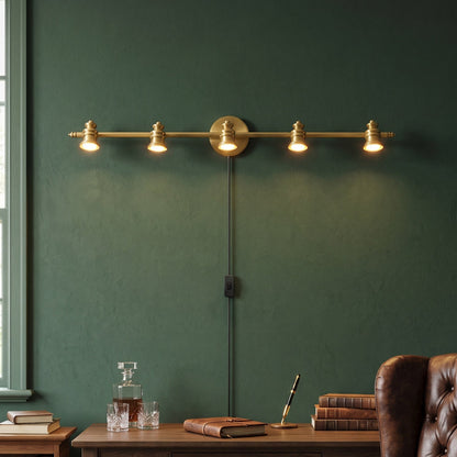 Doria Brass Plug-in Wall Sconce
