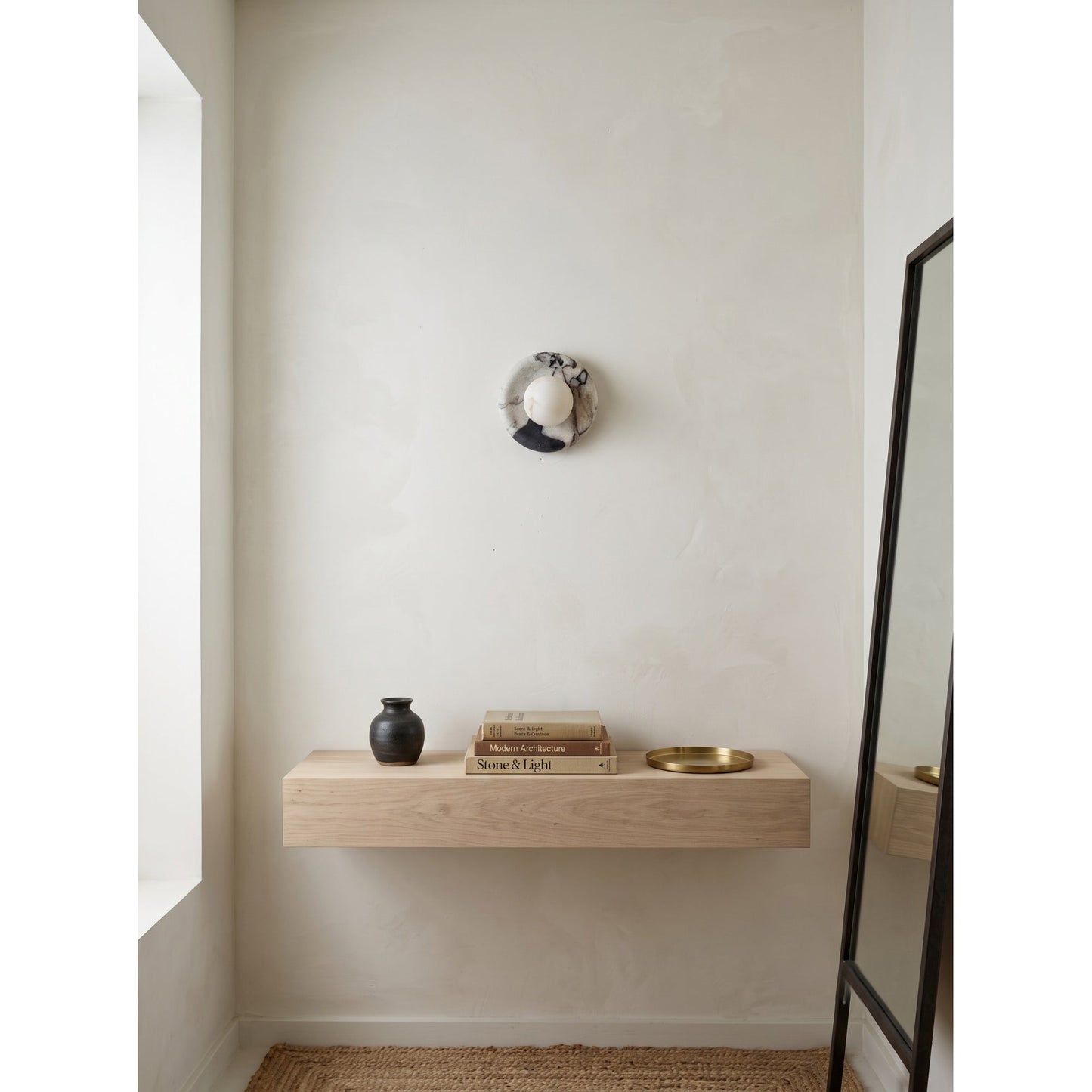 Solene Veined Alabaster Wall Sconce