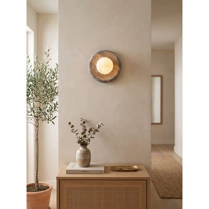 Solene Veined Alabaster Wall Sconce