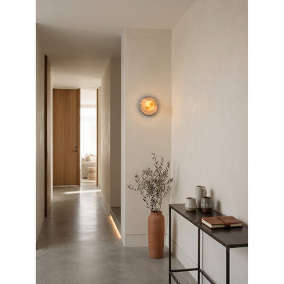 Solene Veined Alabaster Wall Sconce