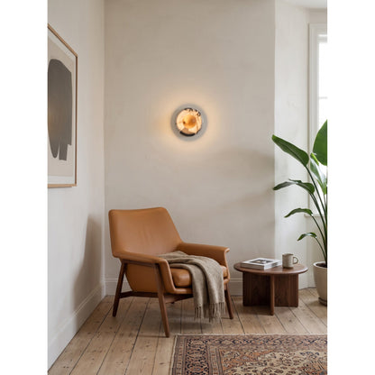 Solene Veined Alabaster Wall Sconce