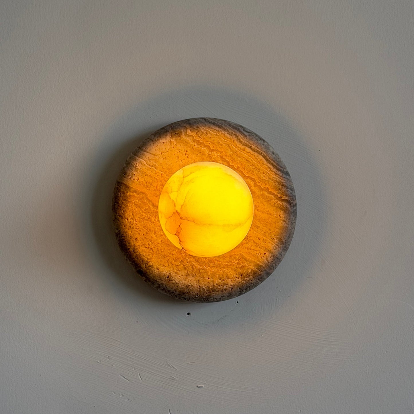 Solene Veined Alabaster Wall Sconce