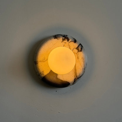 Solene Veined Alabaster Wall Sconce