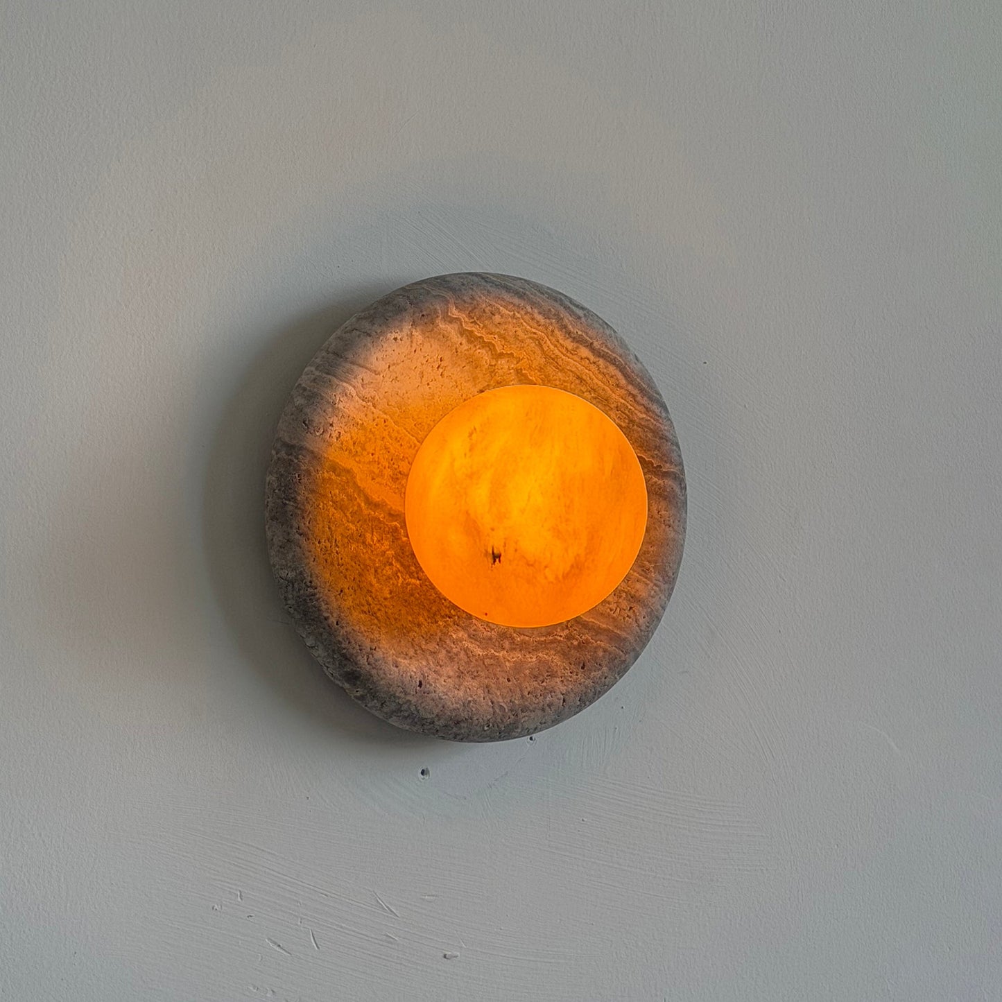 Solene Veined Alabaster Wall Sconce