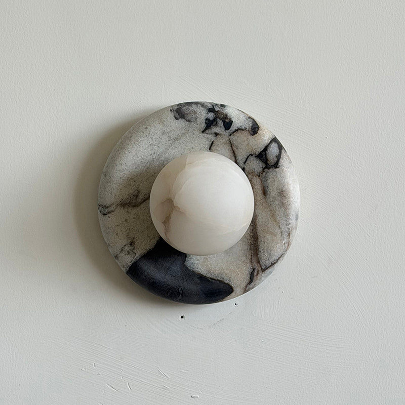 Solene Veined Alabaster Wall Sconce