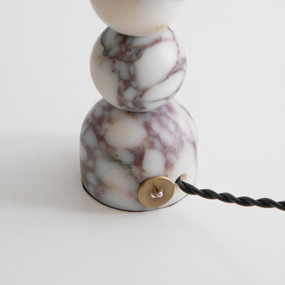 Rattan Marble Table Lamp