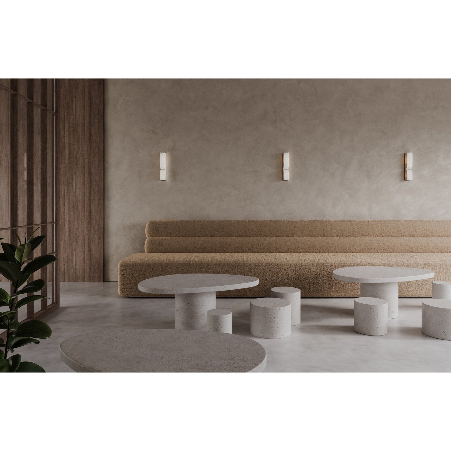 Rectangular Alabaster Wall Lamp