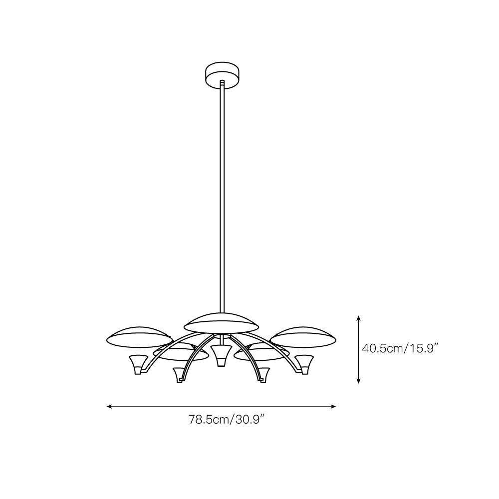 Disc Shade Chandelier