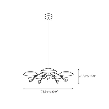 Disc Shade Chandelier