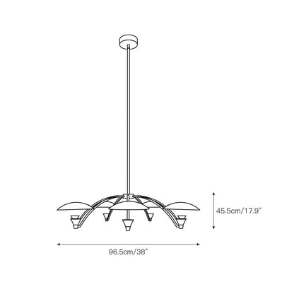 Disc Shade Chandelier
