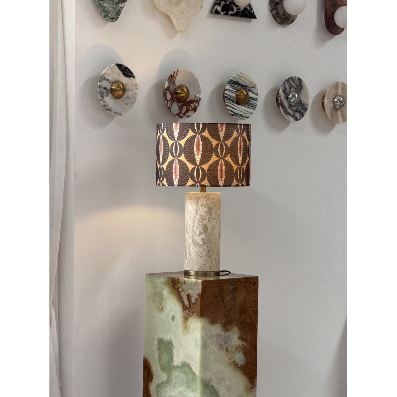 Natrolite Stone Table Lamp