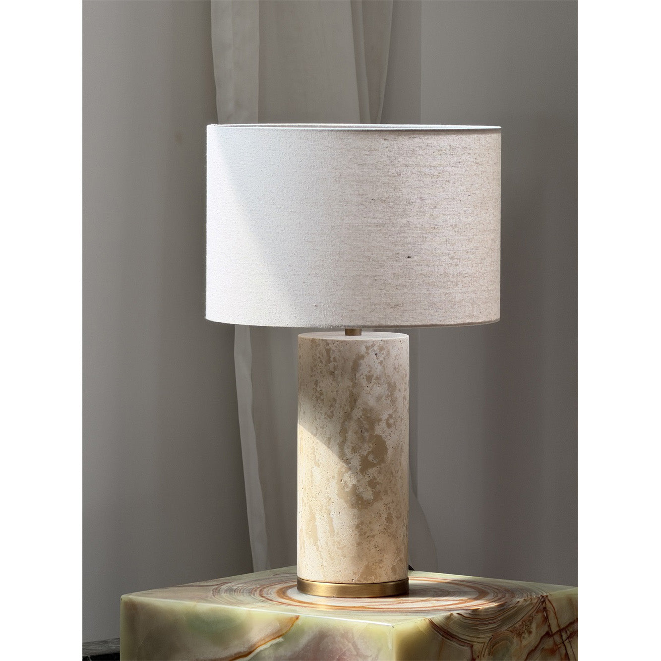 Natrolite Stone Table Lamp