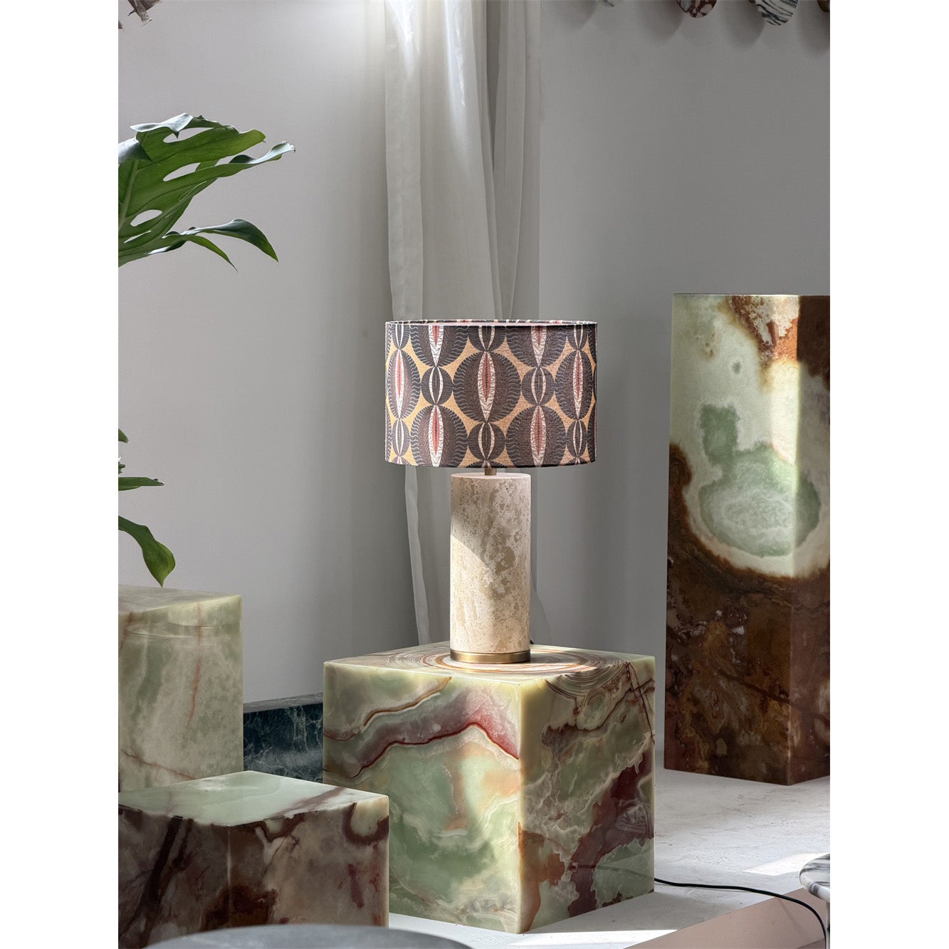 Natrolite Stone Table Lamp