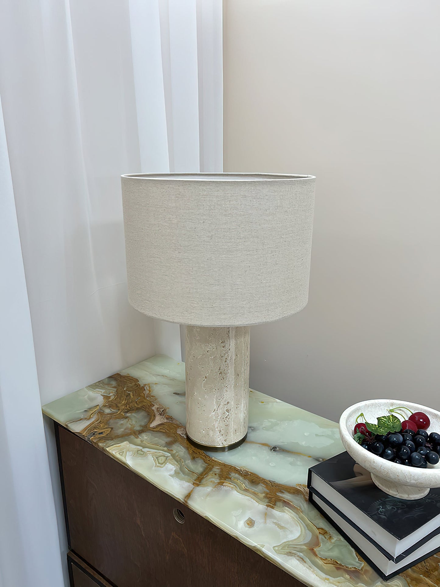 Natrolite Stone Table Lamp