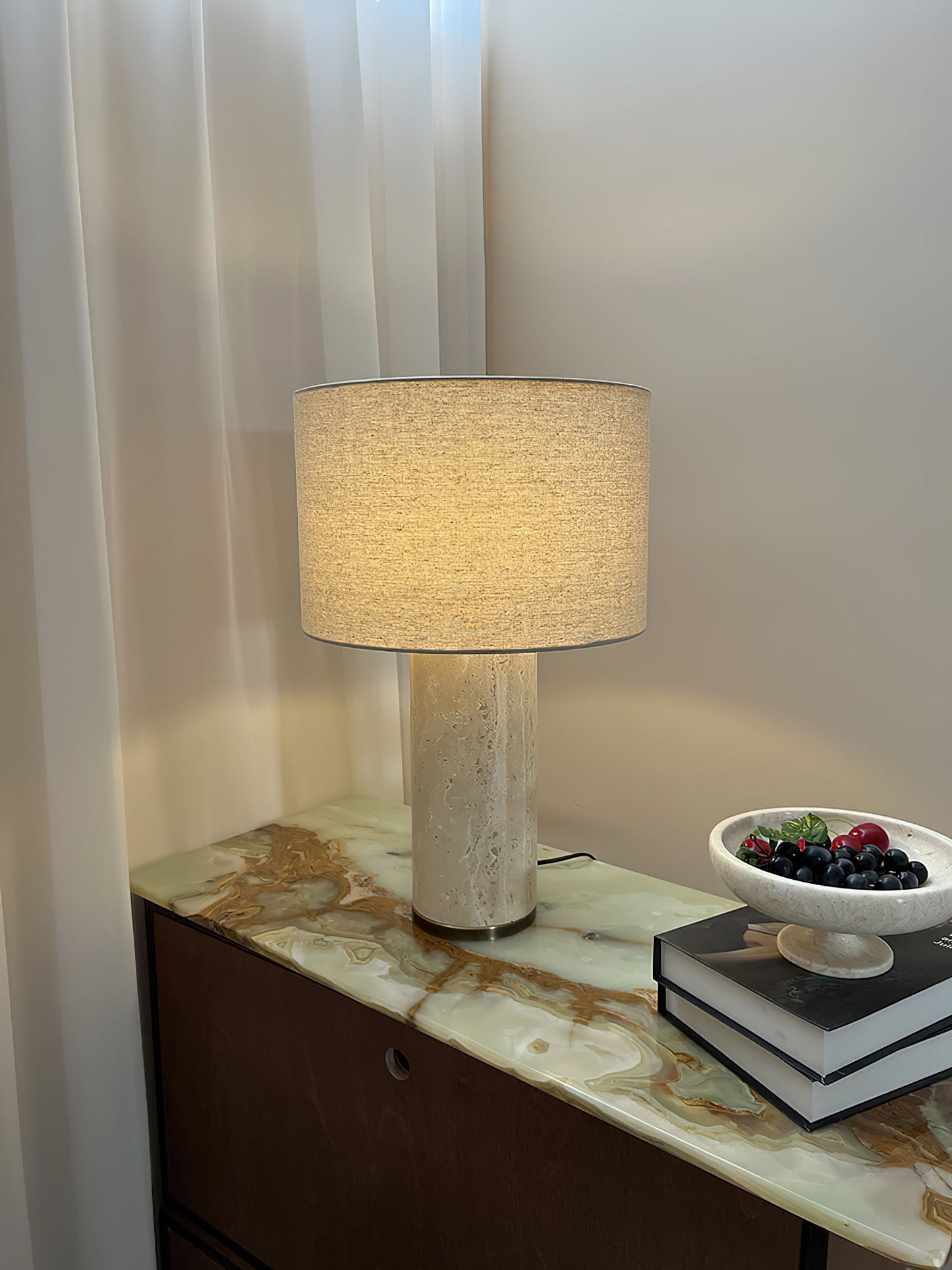 Natrolite Stone Table Lamp