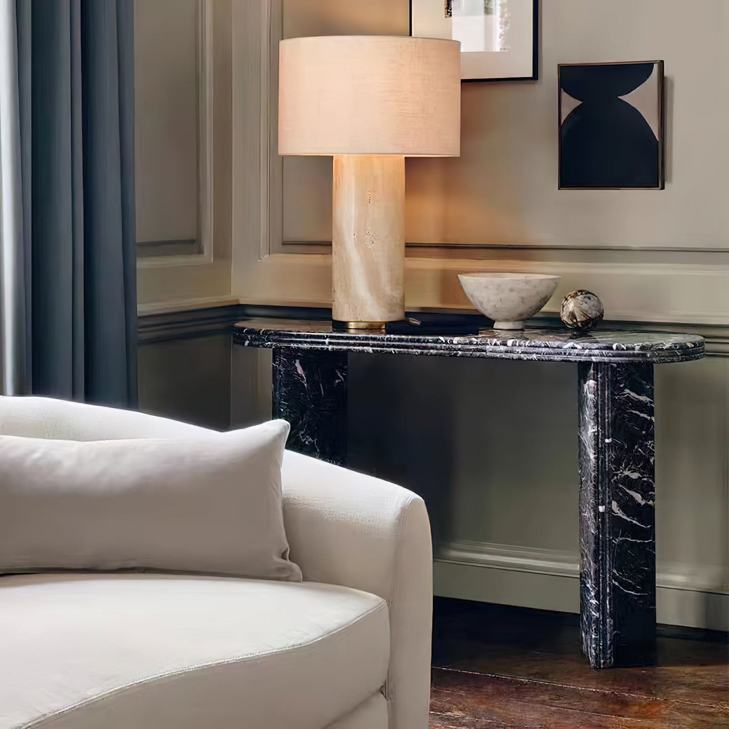 Natrolite Stone Table Lamp